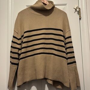 Gap striped oversized turtleneck